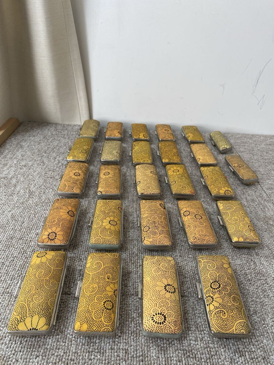 印鑑ケース（印伝）ダブル×24（シングル×2）（デッドストック品）（経年保管品）現(xiàn)狀出品（希少）ビンテージ印鑑ケース（印鑑王國(guó)山梨県