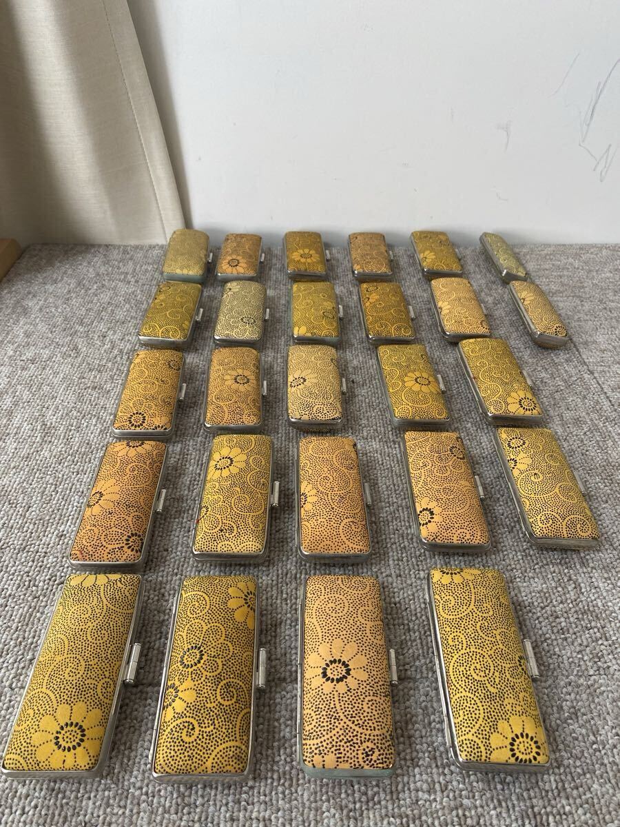 印鑑ケース（印伝）ダブル×24（シングル×2）（デッドストック品）（経年保管品）現(xiàn)狀出品（希少）ビンテージ印鑑ケース（印鑑王國(guó)山梨県