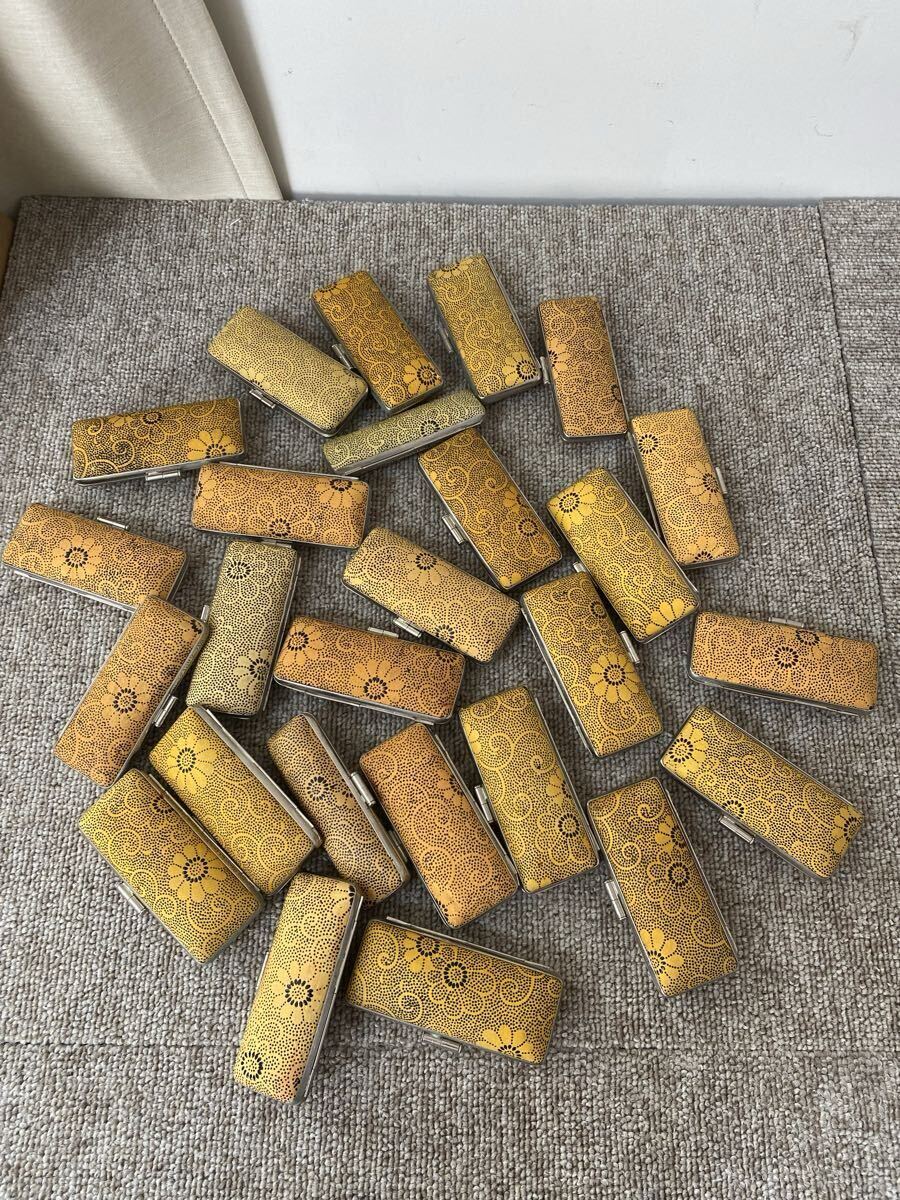 印鑑ケース（印伝）ダブル×24（シングル×2）（デッドストック品）（経年保管品）現(xiàn)狀出品（希少）ビンテージ印鑑ケース（印鑑王國(guó)山梨県