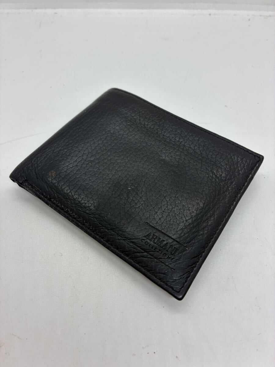 Италия производства ARMANI Armani двойной бумажник черный Италия производства ARMANI Armani двойной бумажник черный