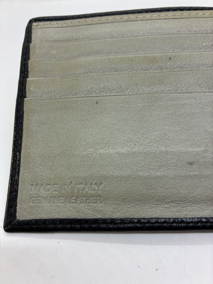  Италия производства ARMANI Armani двойной бумажник черный 