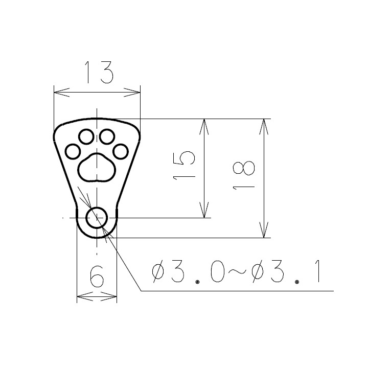 カーボンバッテリーホルダークランプ ミニ 肉球タイプ 汎用品 新品 送料無料 匿名配送 SBR0015_画像3