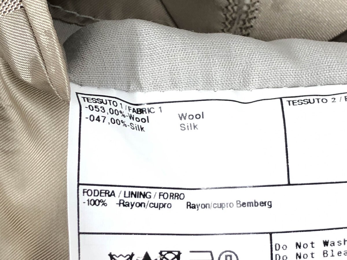 極美品【アルマーニコレツィオーニ ARMANI COLLEZIONI】大きなサイズ 2C21DA シルク混 2ボタン スーツ (メンズ) 48/R 織柄◇32RMS2334◇_画像10