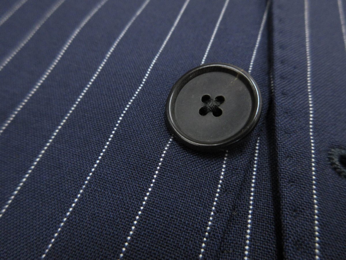 【ラルディーニ LARDINI】JC32485AQ シングル3ボタン段返り スーツ (メンズ) size46REG ネイビー ストライプ柄 イタリア製 ◇32RMS2340◇_画像5