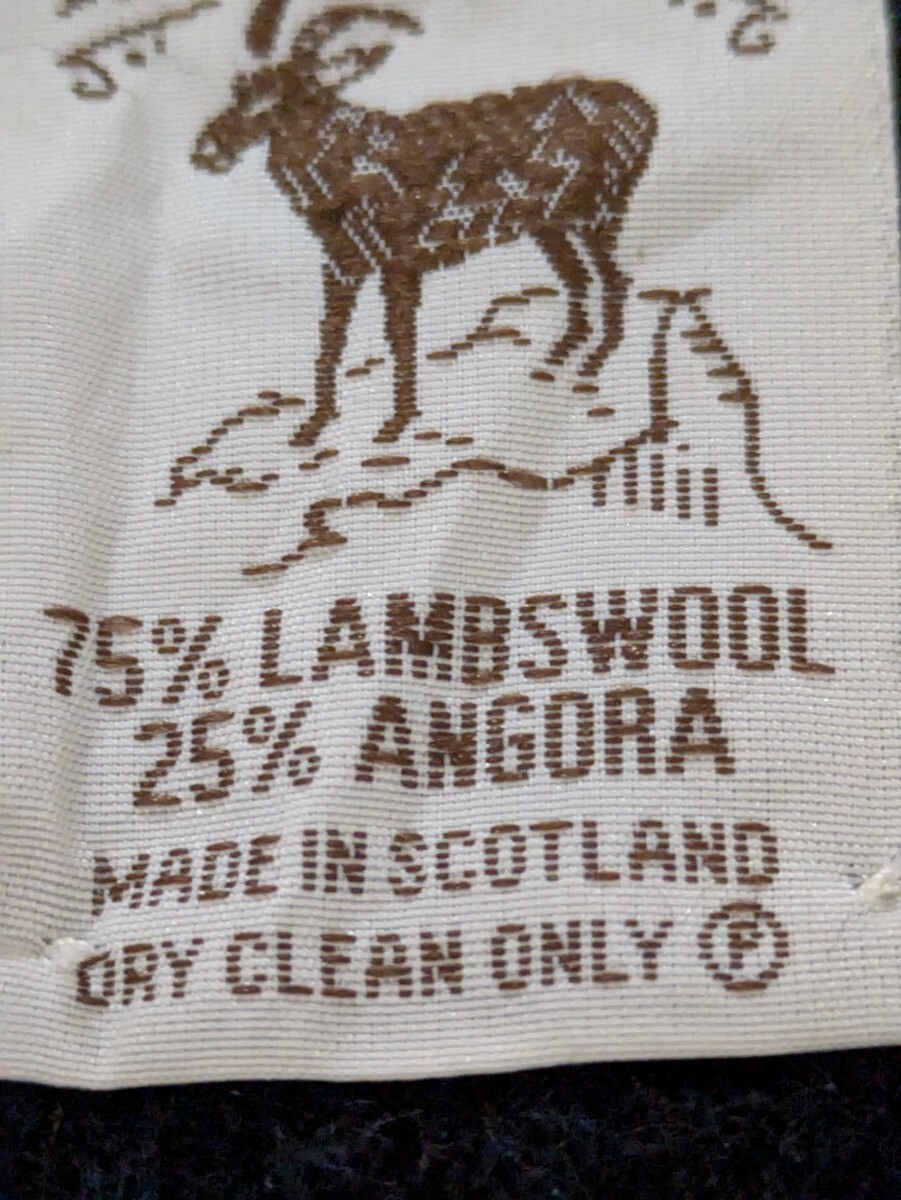 ウール　アンゴラ　 チェック マフラー　 ストール　スコットランド製_画像3