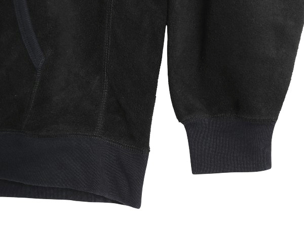 00s オールド ギャップ フリース フード パーカー メンズ XL プルオーバー ジャケット フェルト ロゴ パッチ ポケット付き 大きいサイズ 黒_画像6