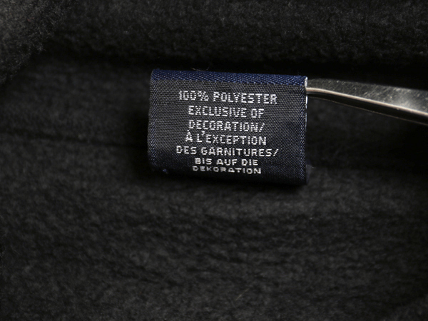 00s オールド ギャップ フリース フード パーカー メンズ XL プルオーバー ジャケット フェルト ロゴ パッチ ポケット付き 大きいサイズ 黒_画像4