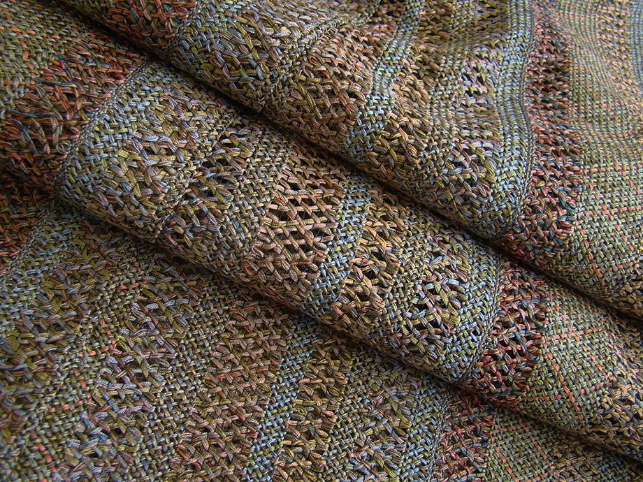 時代屋 美品 裄69cm お洒落 つづら織 ロング寸 道中着 正絹 未使用 162cm～168cm Cｓ1282_画像5