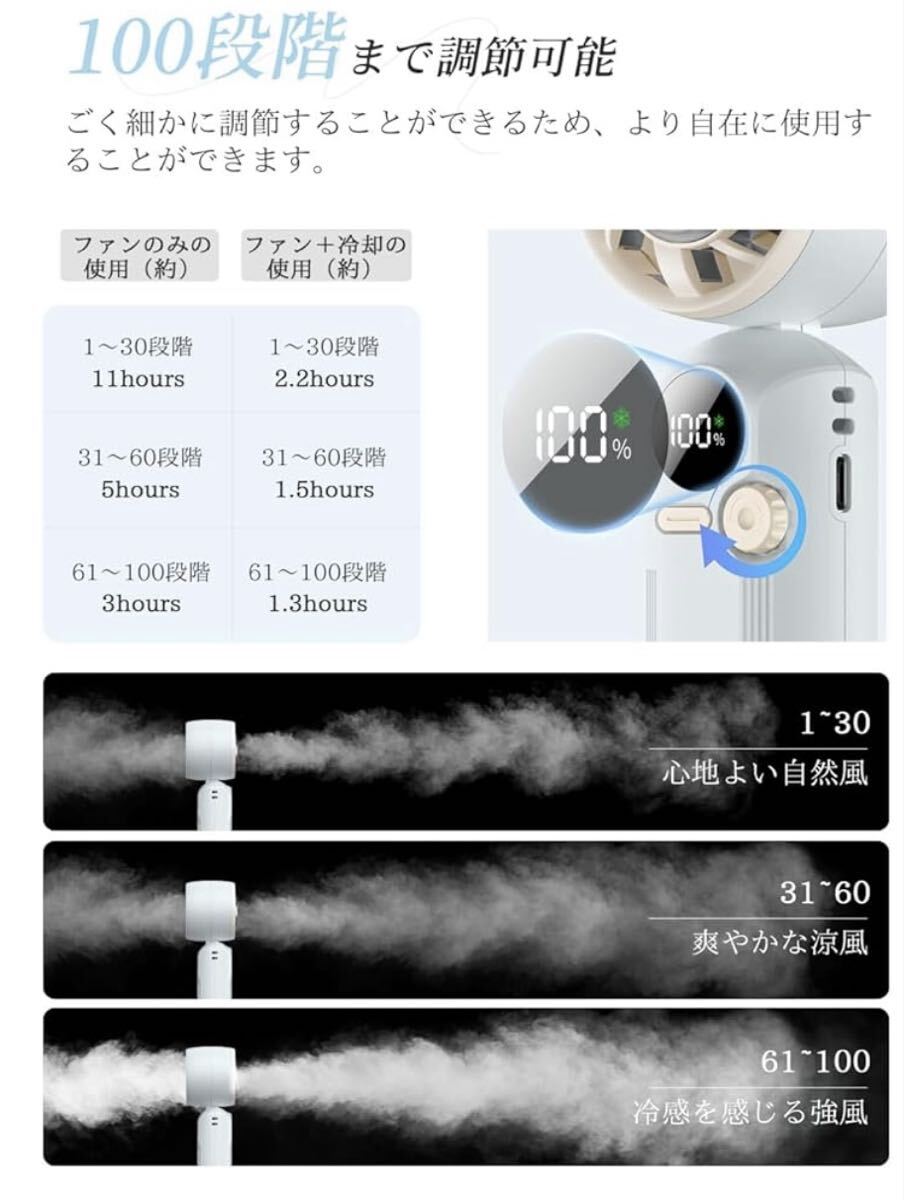 送料無料 ハンディファン 手持&卓上2WAY冷却 冷却プレート搭載 携帯 扇風機 冷感 手持ち ミニ 熱中症 アウトドア クーラー 卓上 ブルー _画像4