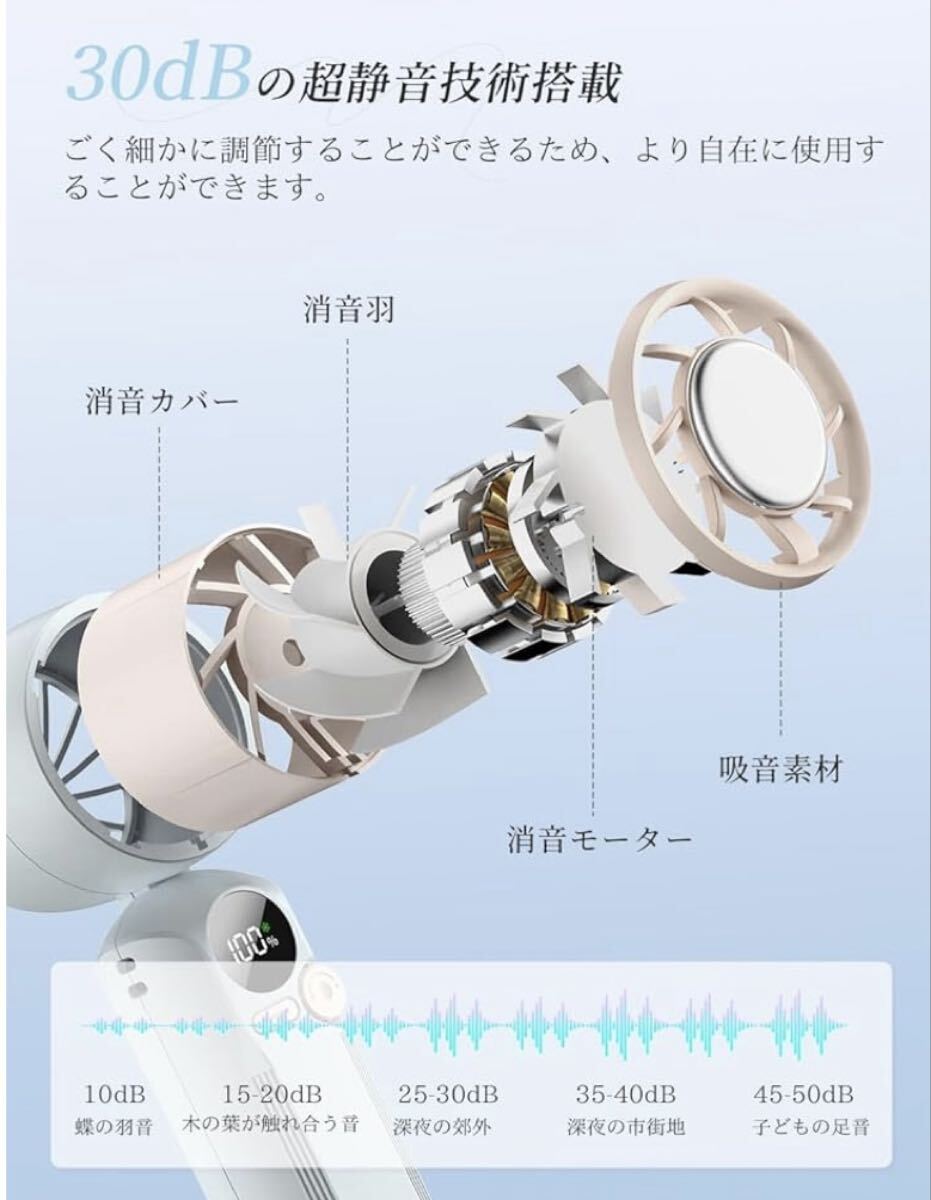送料無料 ハンディファン 手持&卓上2WAY冷却 冷却プレート搭載 携帯 扇風機 冷感 手持ち ミニ 熱中症 アウトドア クーラー 卓上 ブルー _画像5