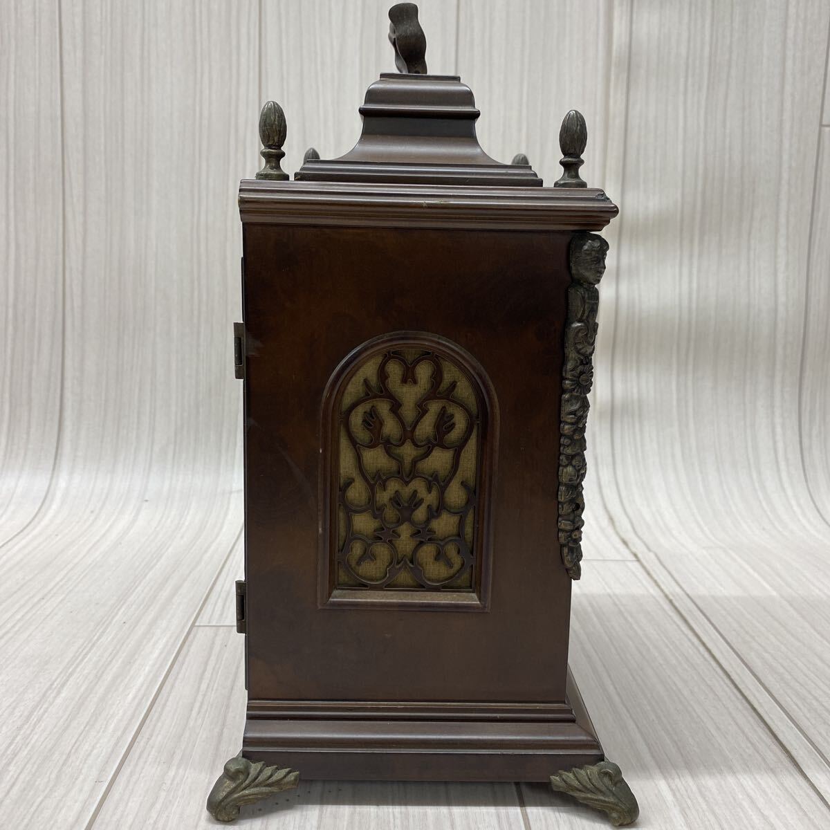 D711 FN-250919-1197 Warmink WUBA ワルミンク社 ウーバー オランダ ダッチマンテル時(shí)計(jì) 置時(shí)計(jì)ゼンマイ式 アンティーク ムーンフェーズ