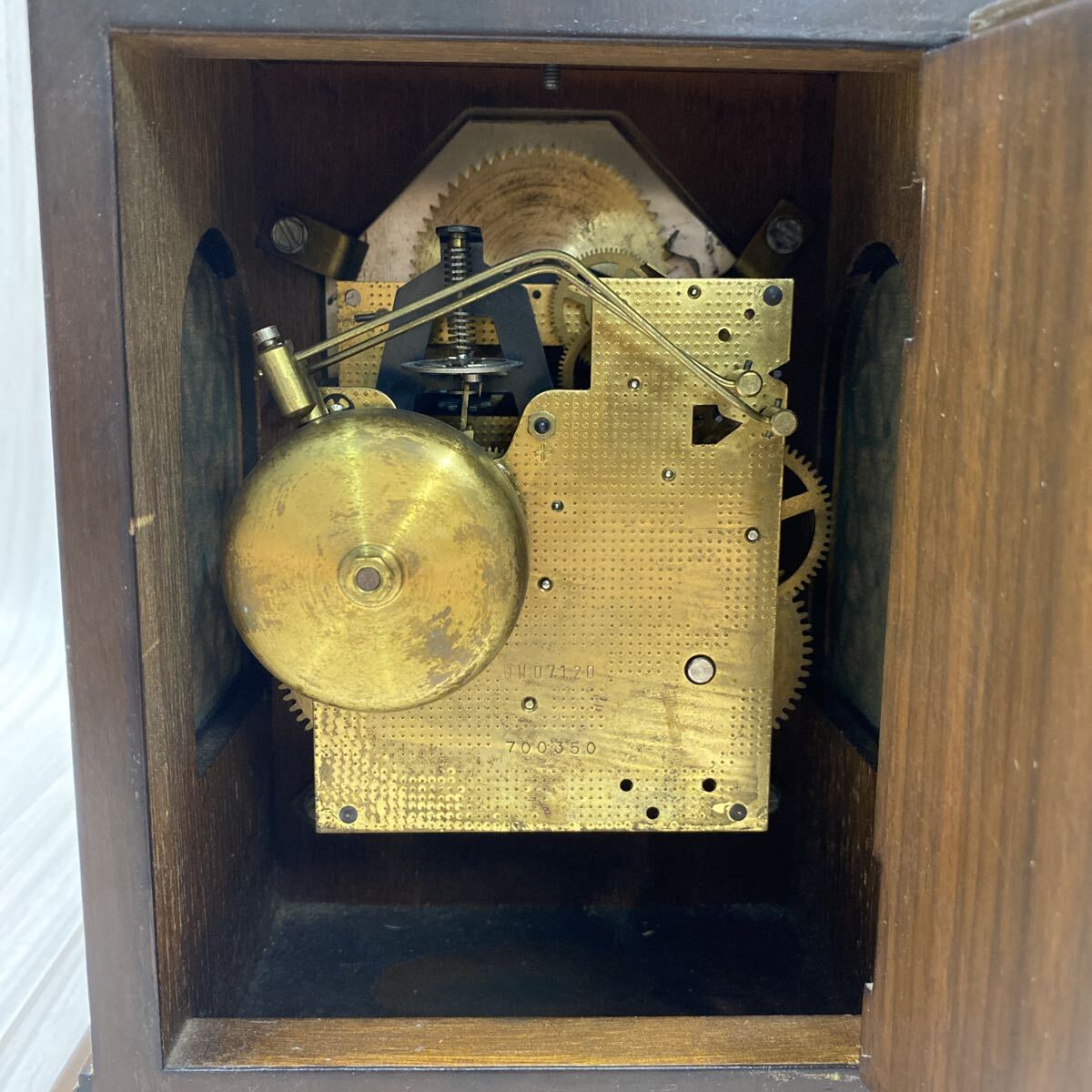 D711 FN-250919-1197 Warmink WUBA ワルミンク社 ウーバー オランダ ダッチマンテル時(shí)計(jì) 置時(shí)計(jì)ゼンマイ式 アンティーク ムーンフェーズ