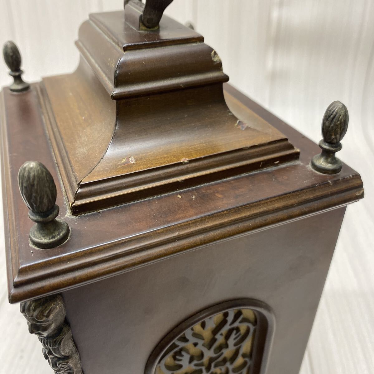 D711 FN-250919-1197 Warmink WUBA ワルミンク社 ウーバー オランダ ダッチマンテル時(shí)計(jì) 置時(shí)計(jì)ゼンマイ式 アンティーク ムーンフェーズ