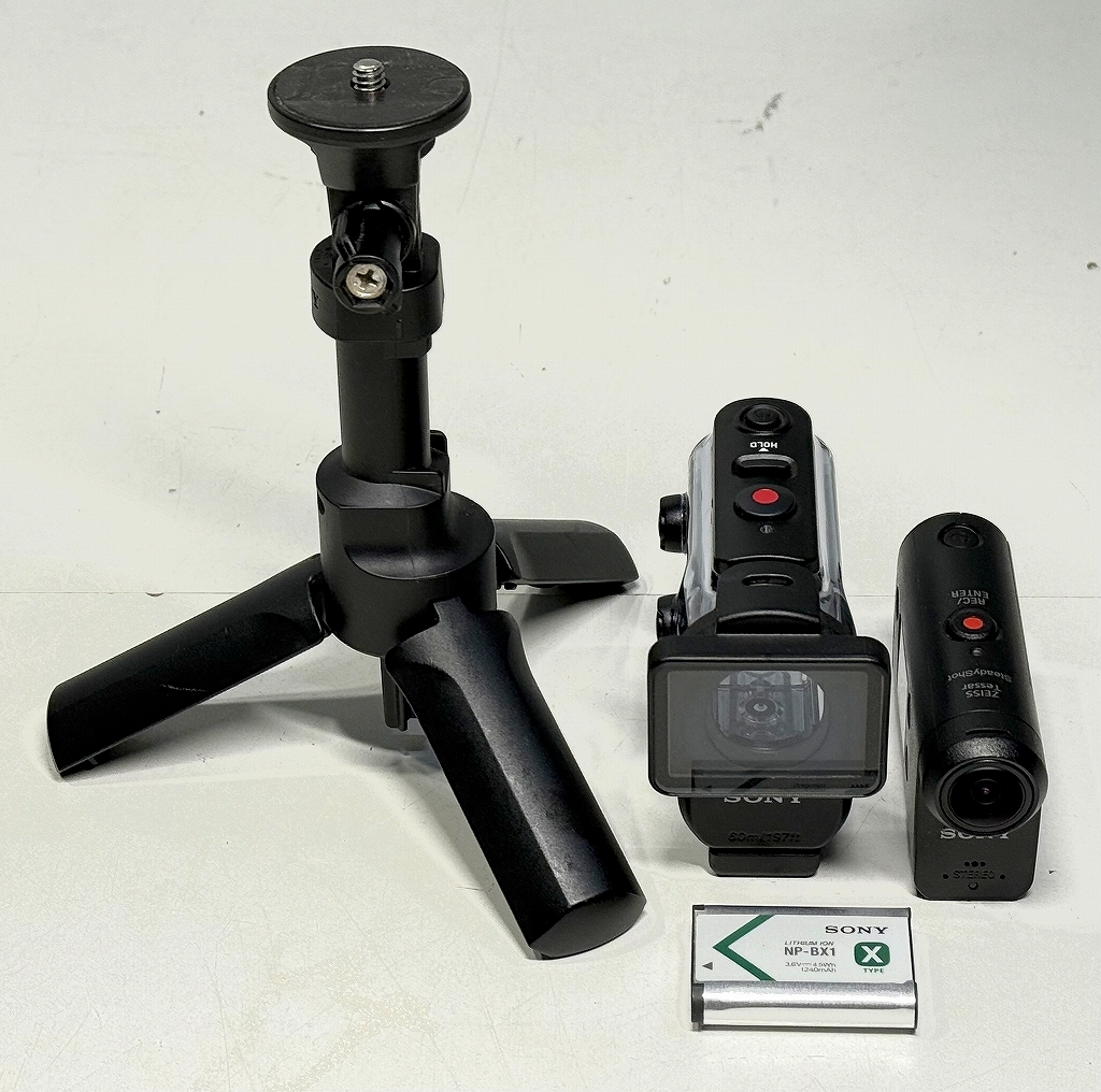 ソニー 中古デジタルビデオカメラ SONY アクションカム HDR-AS50、グリップ付屬(VCT-STG1)、録畫(huà)?撮影未確認(rèn)、整備、修理前提 ジャンク品