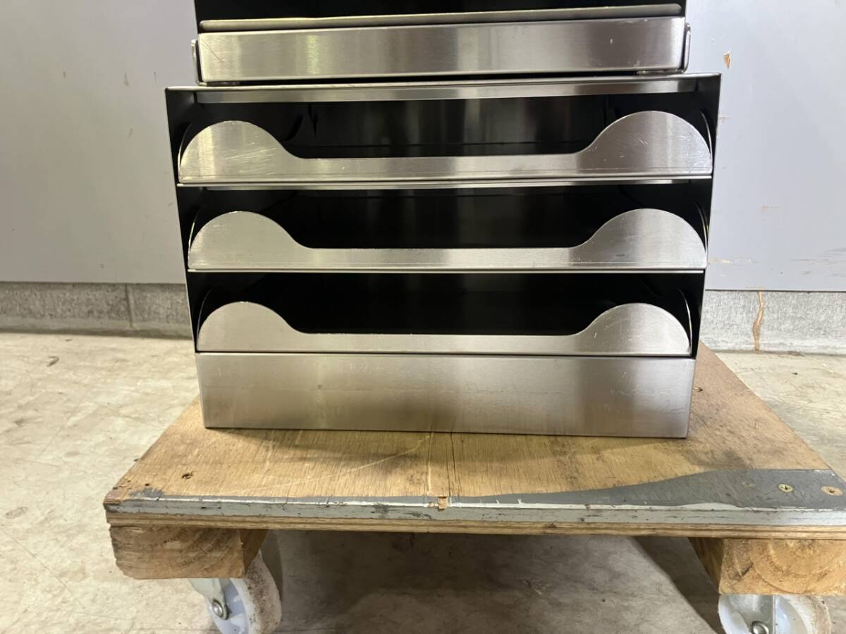 120555 中古品 包装紙ケース W:350 D:400 H:620 業務用 ラッピング用品 ギフト 収納 店舗用品 店舗用 ラッピング ステンレス 120555_画像4