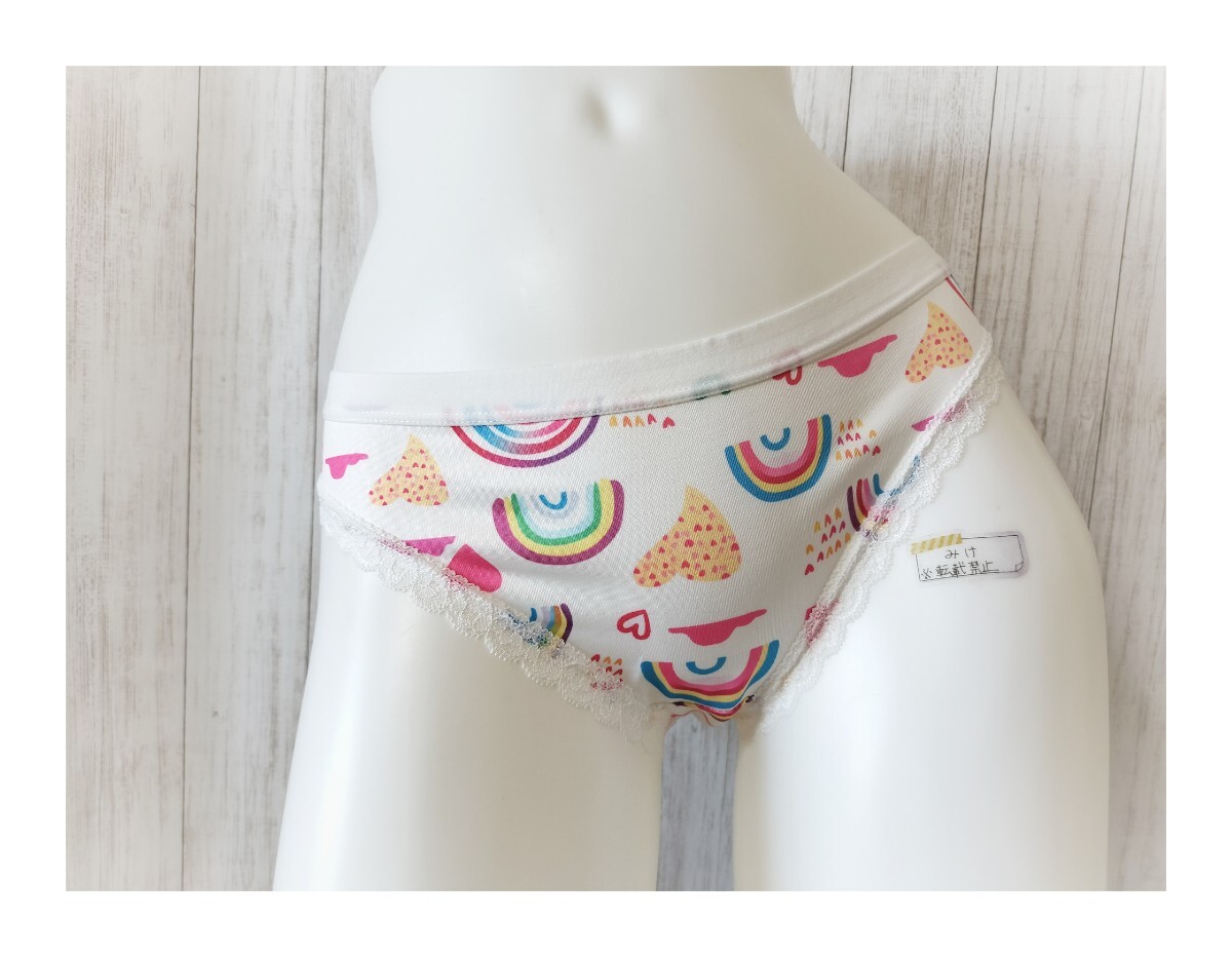 * новый товар * LL T-back шорты белый радуга Heart гонки большой размер sexy Ran Jerry 