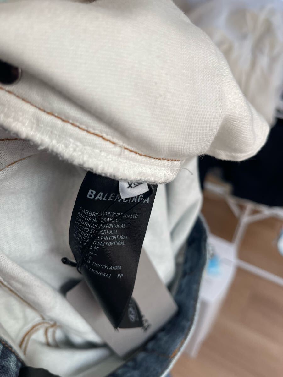 バレンシアガ トロンプルイユ 転写 デニム パンツ_画像5
