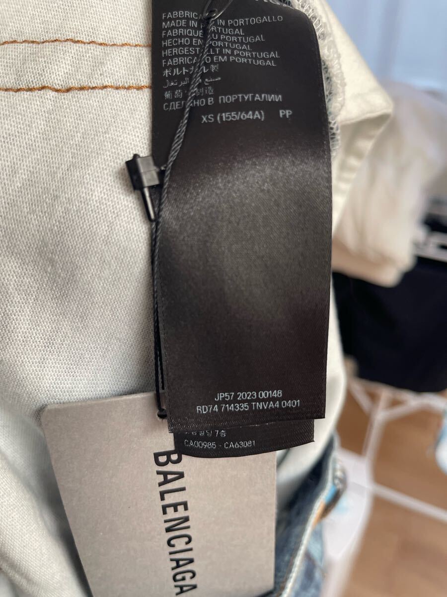 バレンシアガ トロンプルイユ 転写 デニム パンツ_画像6