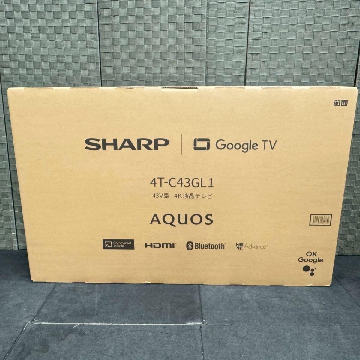 D909-O55-1519◆【未開封】SHARP シャープ AQUOS アクオス 43V型 4K液晶テレビ 4T-C43GL1 Google TV 映像機(jī)器 OA