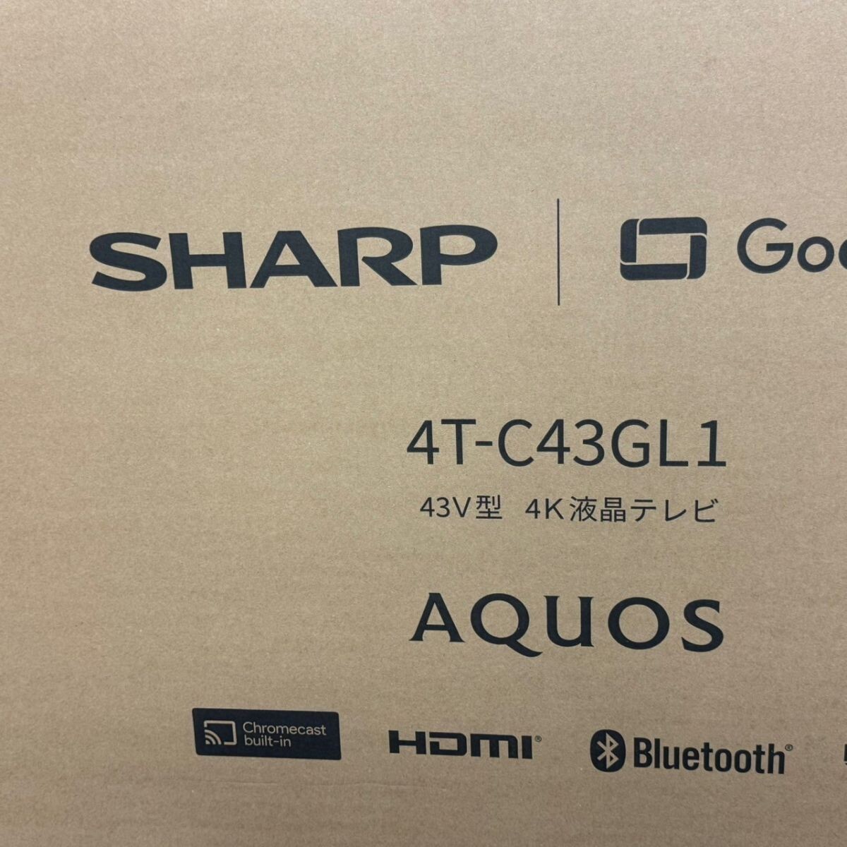 D909-O55-1519◆【未開封】SHARP シャープ AQUOS アクオス 43V型 4K液晶テレビ 4T-C43GL1 Google TV 映像機(jī)器 OA