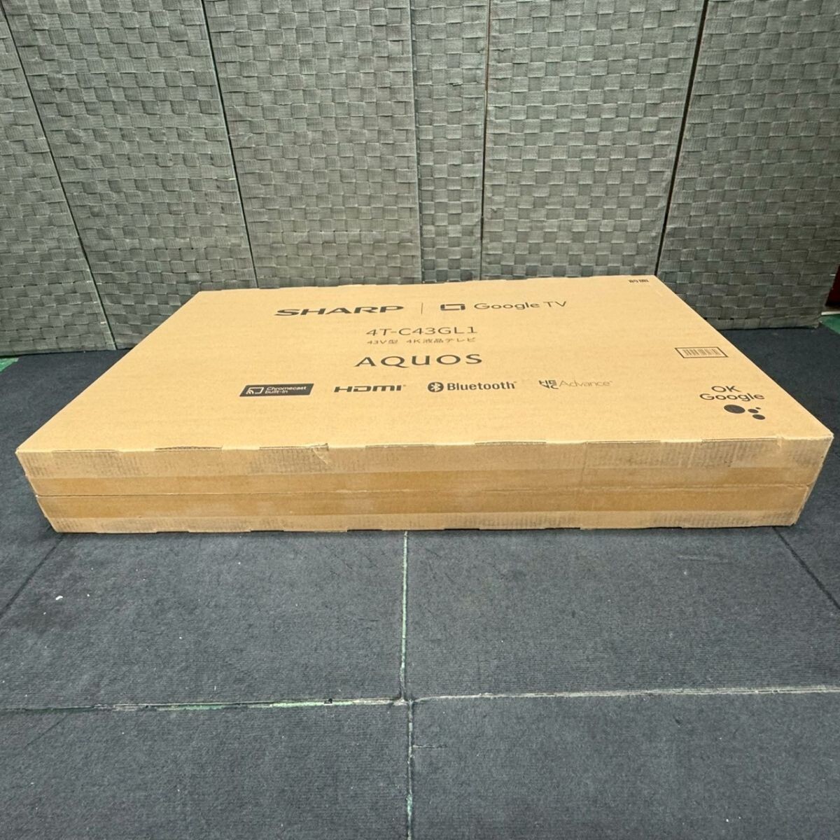 D909-O55-1519◆【未開封】SHARP シャープ AQUOS アクオス 43V型 4K液晶テレビ 4T-C43GL1 Google TV 映像機(jī)器 OA