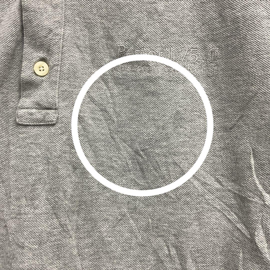 トミーヒルフィガー ゴルフ 長袖ポロシャツ グレー L 刺繍ロゴ【5935】_画像3