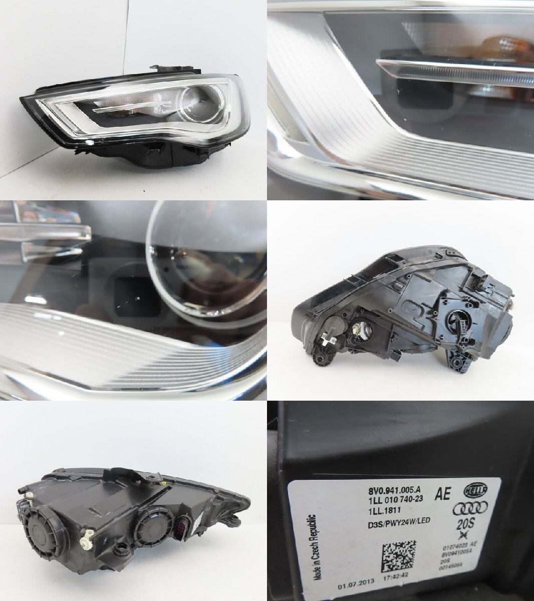 [ быстрое решение иметь ] Audi A3 8V предыдущий период оригинальный левая передняя фара HID 8V0.941.005 (n010856)