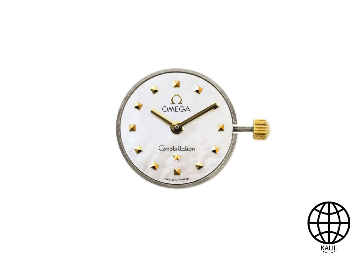 オメガ レディース コンステレーション ムーブメント QZ ホワイトシェル文字盤 Cal.1456 可動品 ガラス・パーツ付_画像1