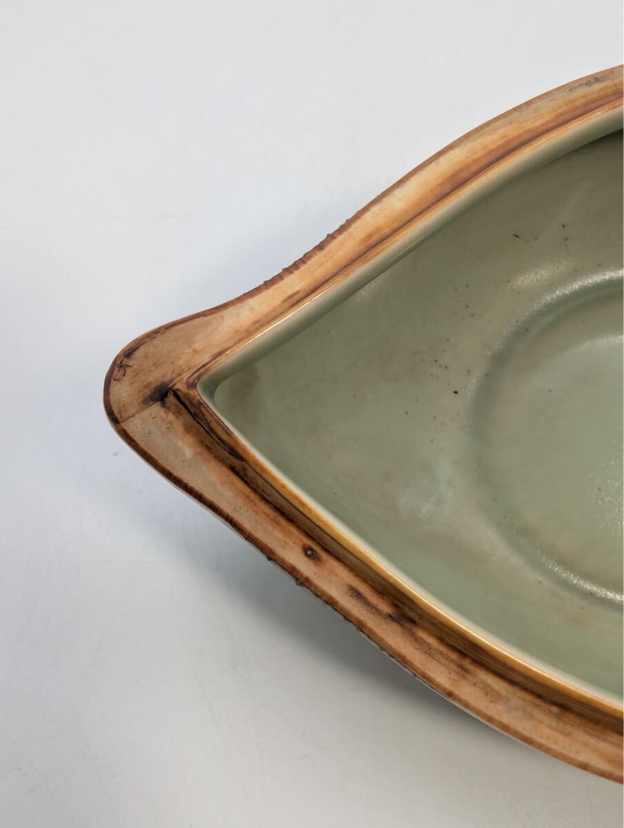 青磁桃形香合　明時代　十六 十七世紀(jì) 五島美術(shù)館蔵 青磁水注 中國古陶磁 桃形香合 青磁風(fēng) 時代物 骨董 収納小道具 美術(shù)品 骨董 骨美術(shù)品 