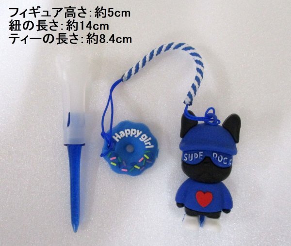 【新品・即決】 青 ブルドック ゴルフ ティーキーパー ティー 紛失防止 ラウンド用品 ティー付 便利 アイディア商品 _画像1