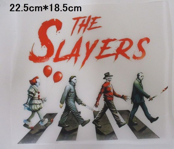 【新品・即決】 転写 ビートルズ風 ジェイソン ホラー 横断歩道 アビイ・ロード アイロン プリント ステッカー パッチ Tシャツ など_画像1