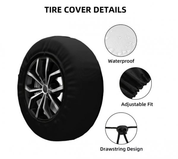 【新品・即決】 汎用 スズキ ジムニー シエラ スペアタイヤ カバー ダイバーウォッチ SUZUKI Jimny シート 背面 調節式 タイヤ 保護 UV_画像3