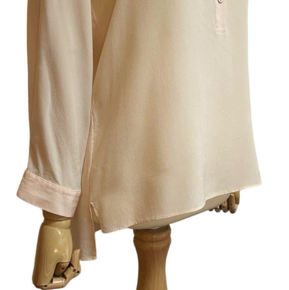 【ACROBAT】 シルク100% Vネック プルオーバーブラウス_画像8