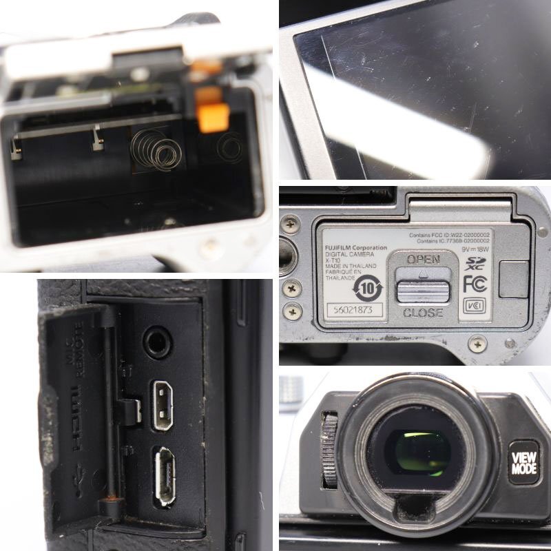 1円～ 富士フィルム FUJIFILM X-T10 ミラーレス一眼カメラ シルバー レンズ付/7artisans 25mm F1.8 FXマウント ジャンク 不動(dòng) 送料無料！
