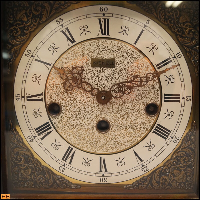 1770-キンツレー◆置時計 563B/01 ゼンマイ式 ドイツ製 アナログ KIENZLE アンティーク レトロ_画像6