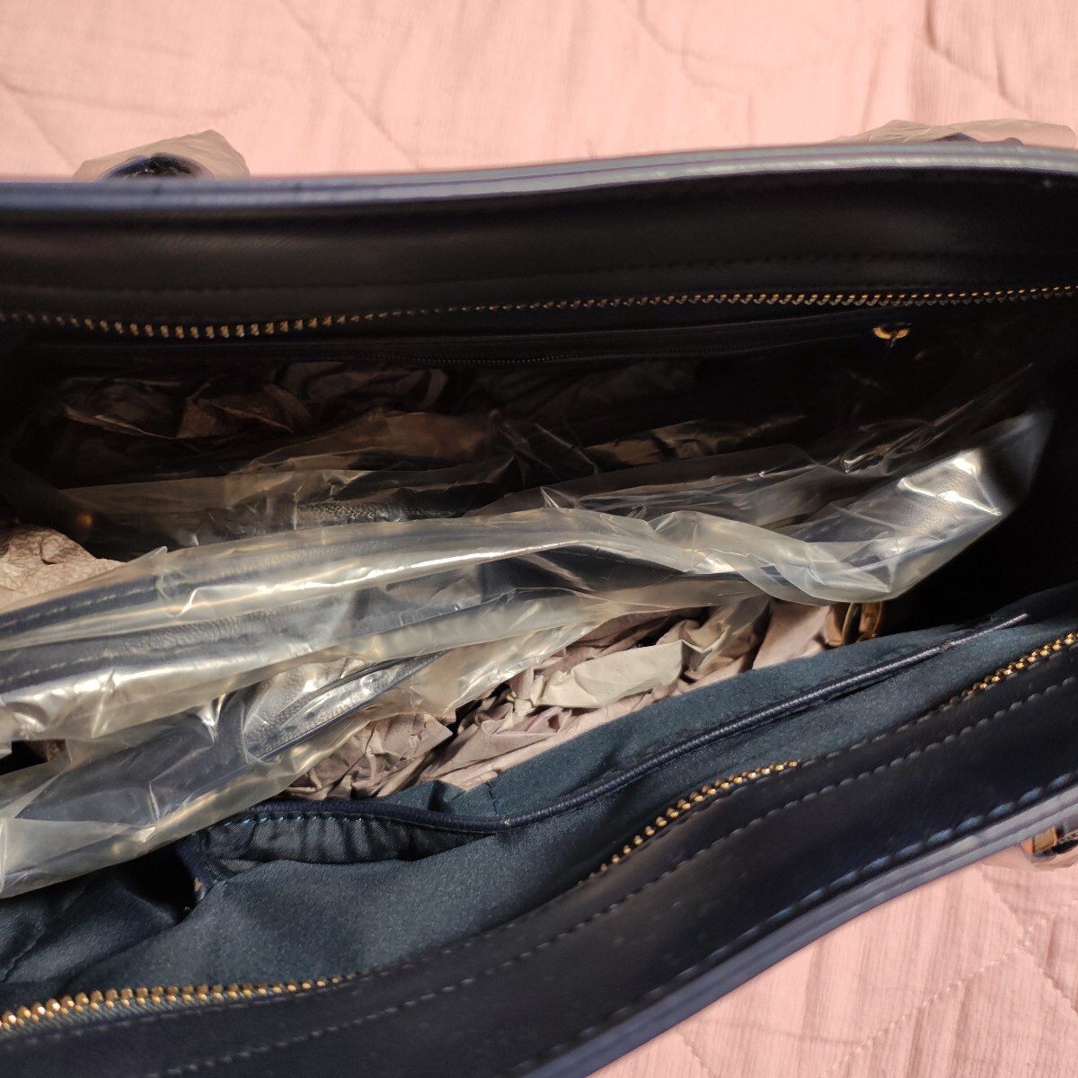 未使用品 rienda リエンダ ハンドバッグ ショルダーバッグ ネイビー_画像2