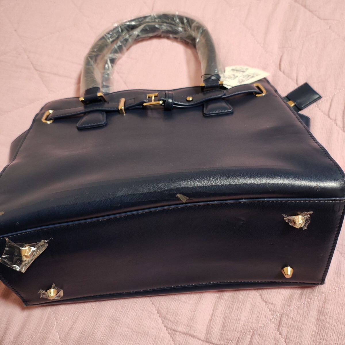 未使用品 rienda リエンダ ハンドバッグ ショルダーバッグ ネイビー_画像5