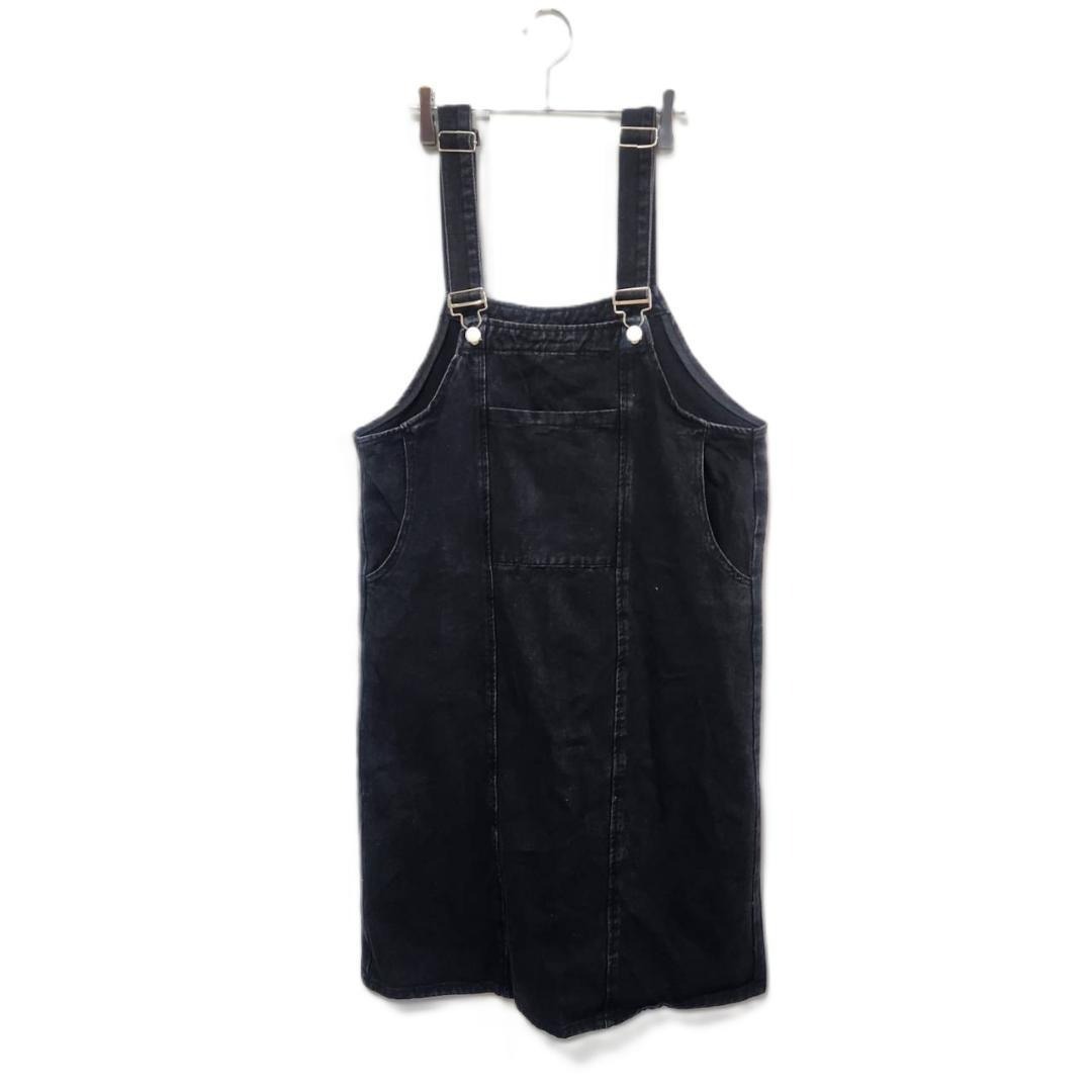DAY CLOSET サロペット ワンピース S ブラック デニム風 カジュアル_画像1