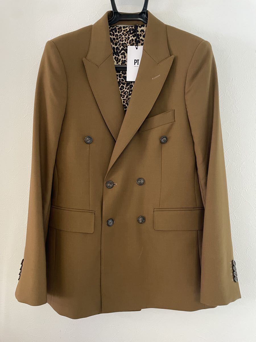 ピーティートリノ PT TORINO 新品 テーラードジャケット 46 ダブル イタリア製_画像1