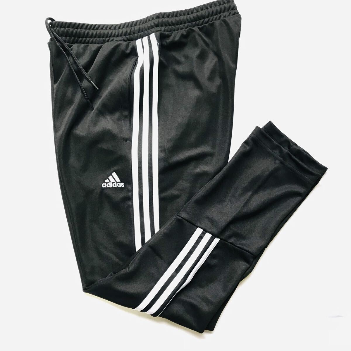 ☆165新品【メンズL】秋冬 黒ブラック アディダス ジャージ トレーニングウェア 上下セット 吸汗速干 セットアップ ジャケット パンツ