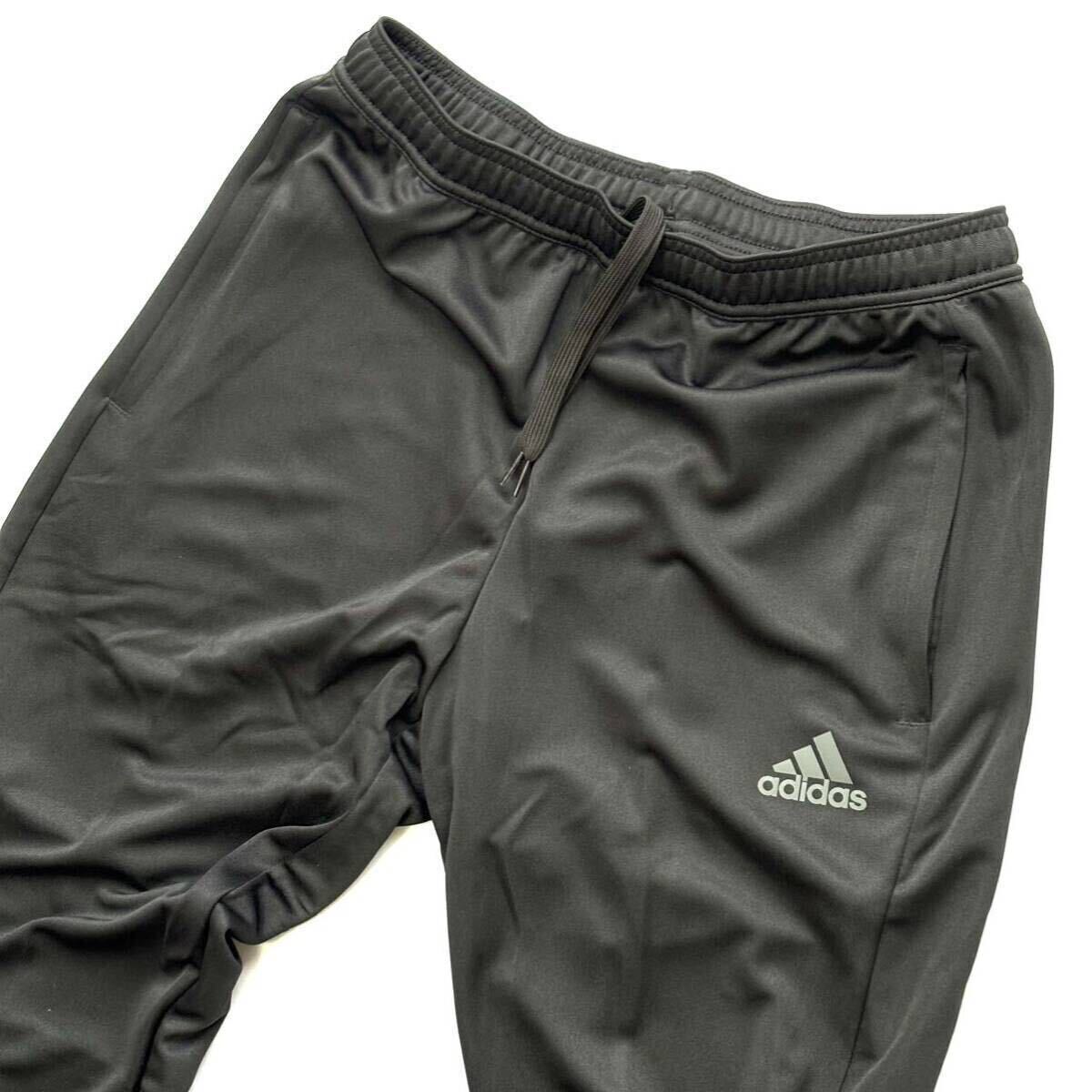 ◆H928新品【メンズL】 黒グレー adidas アディダス 上下セット ジャージ セットアップ スリーライン オールシーズン トラックスーツ