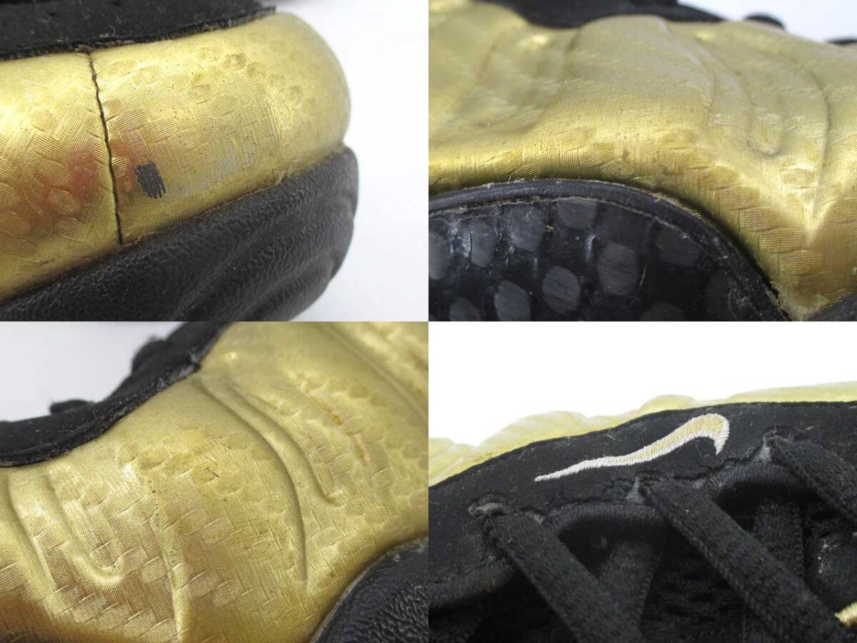 n51236-ap ジャンク▼NIKE AIR FOAMPOSITE PRO METALLIC GOLD 624041-701 エア フォームポジット プロ 17年製 観賞用 27.0cm [149-250911]_画像9