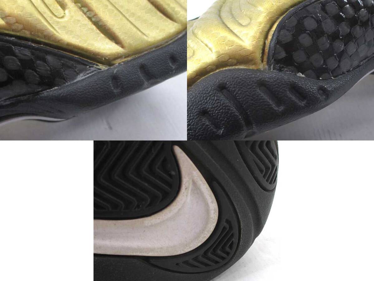 n51236-ap ジャンク▼NIKE AIR FOAMPOSITE PRO METALLIC GOLD 624041-701 エア フォームポジット プロ 17年製 観賞用 27.0cm [149-250911]_画像10