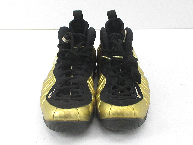n51236-ap ジャンク▼NIKE AIR FOAMPOSITE PRO METALLIC GOLD 624041-701 エア フォームポジット プロ 17年製 観賞用 27.0cm [149-250911]_画像2