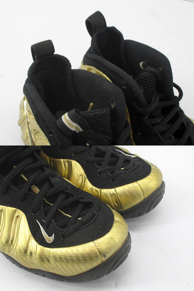 n51236-ap ジャンク▼NIKE AIR FOAMPOSITE PRO METALLIC GOLD 624041-701 エア フォームポジット プロ 17年製 観賞用 27.0cm [149-250911]_画像5