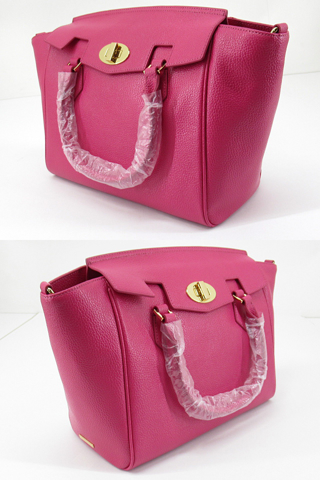 n51258-ap ジャンク▼Samantha Thavasa サマンサタバサ 1520175931 ハンドバッグ ショルダーバッグ レザー マゼンタ [144-250928]_画像2