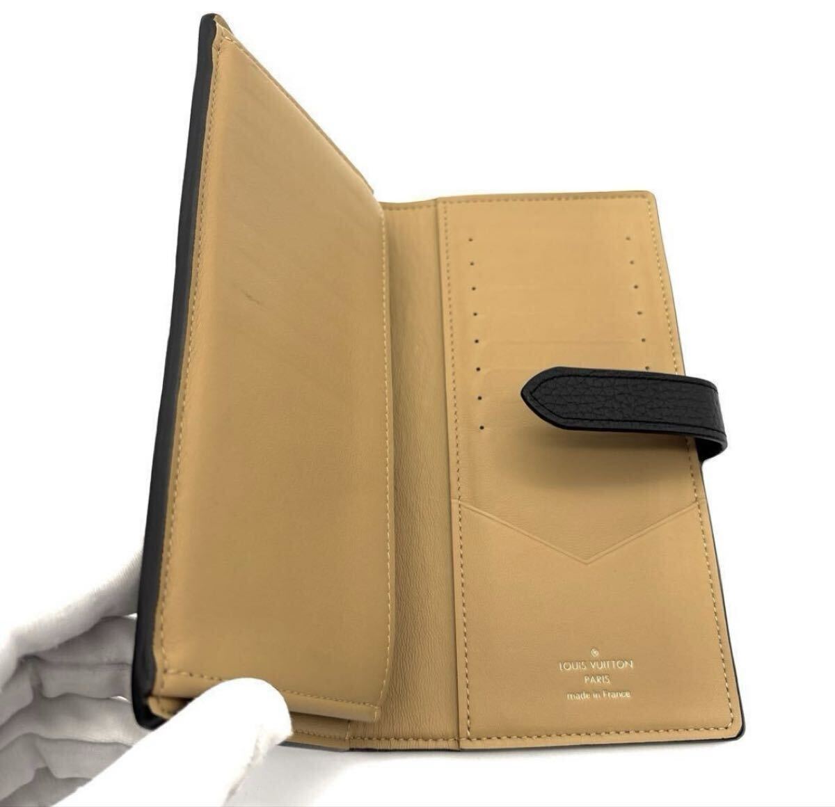 美品　LOUIS VUITTON ルイヴィトン ヴェルティカルウォレット トリヨン ノワール 長財布 ロングウォレット ノワール LVロゴ　黒　ブラック