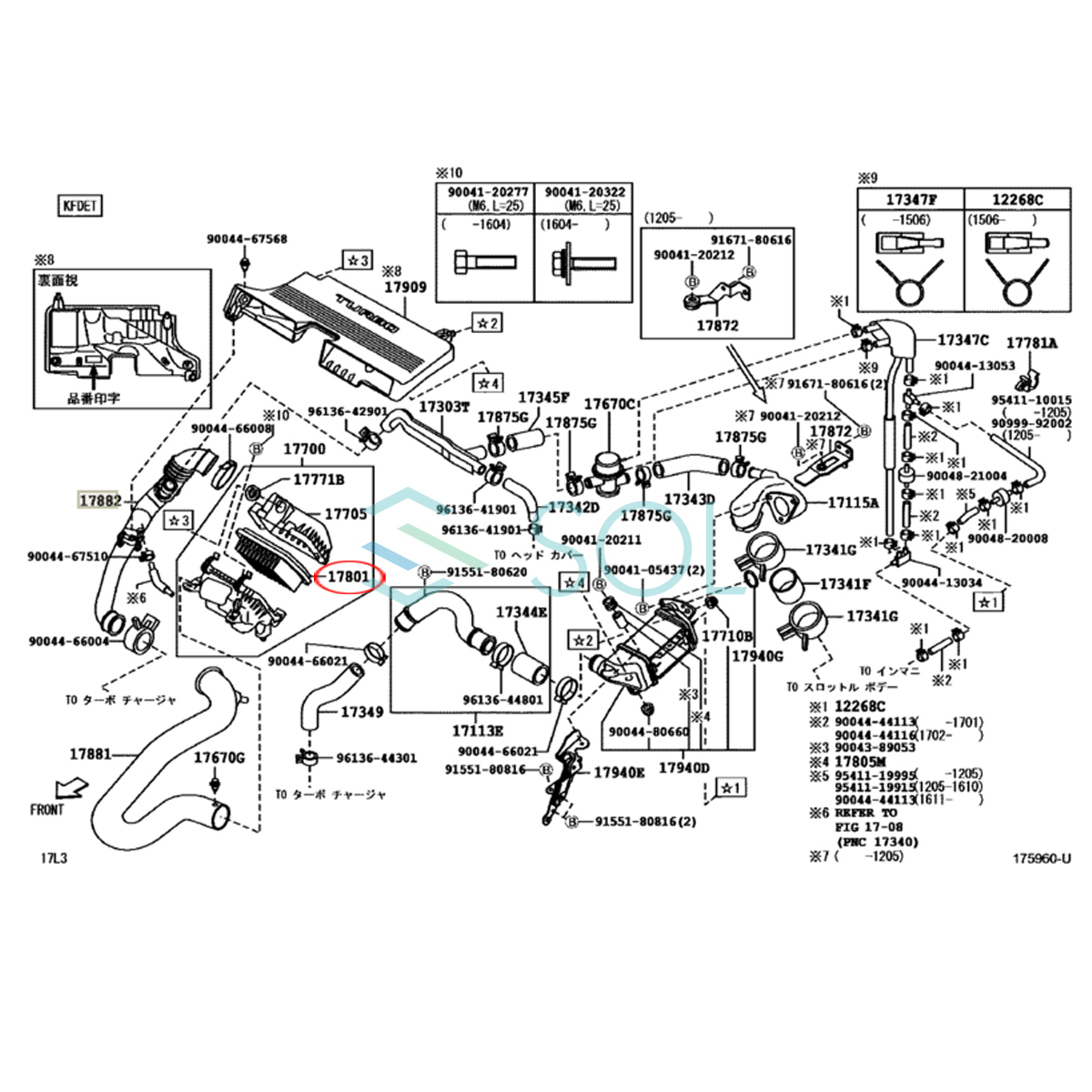 ダイハツ ムーヴ(LA100S LA110S L175S L185S) ムーヴコンテ(L575S L585S) ミラ(L275S L285S) エアフィルター 17801-B2070 出荷締切18時_画像3