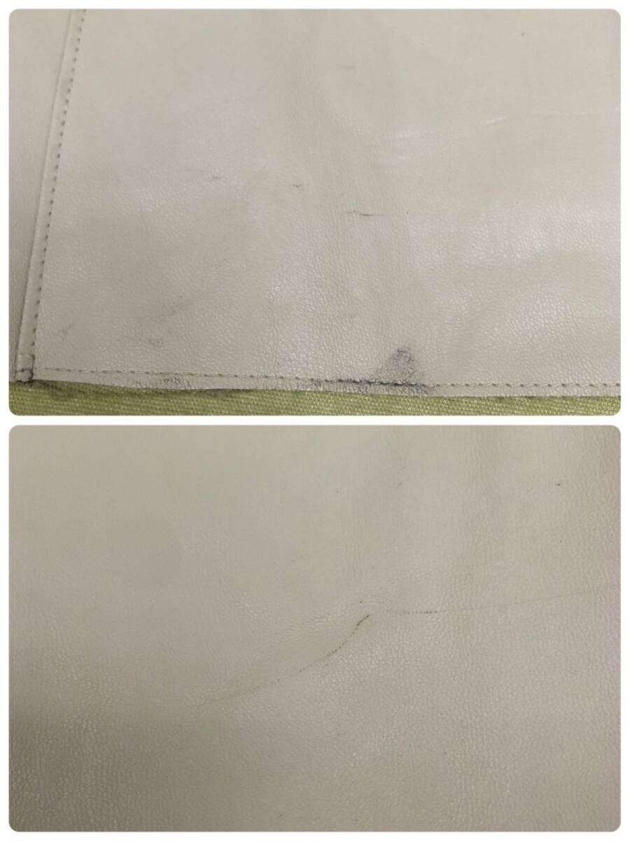 2K2824-G◆ Apuweiser-riche アプワイザーリッシェ エコレザープリーツフレアスカート ファスナー ウエストゴム ◆ size2 ライトベージュ_画像9