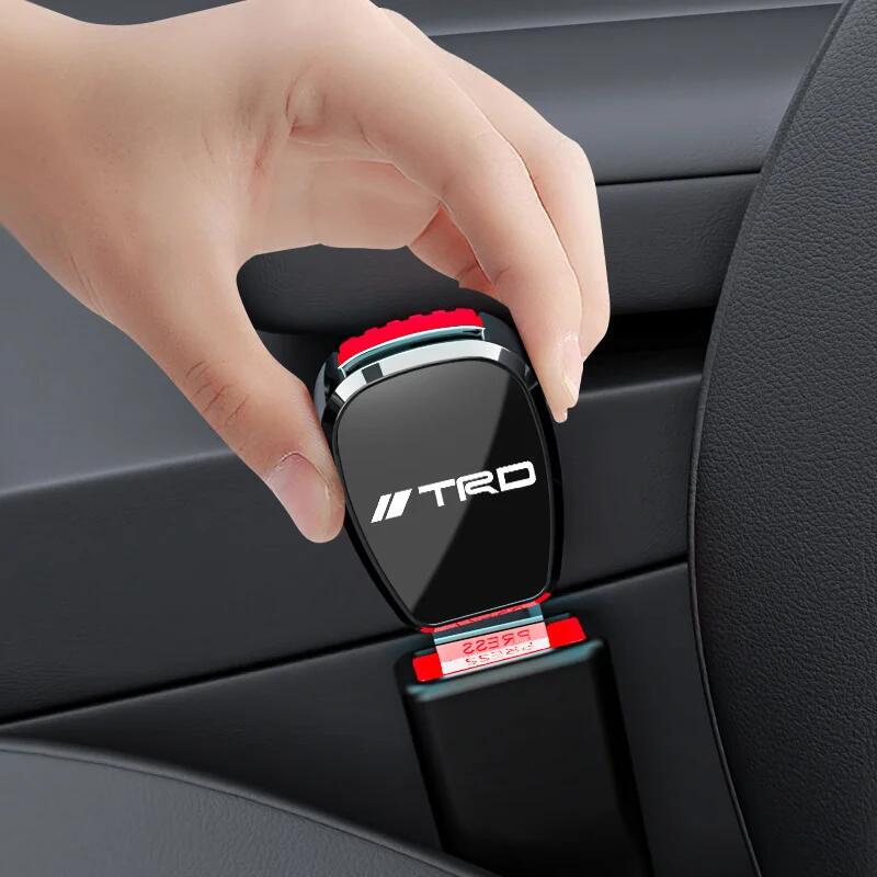 2個セット TRD トヨタ TOYOTA シートベルト エクステンダー 延長 バックル ワンプッシュボタン ブラック 黒 GR SPORT e_画像8